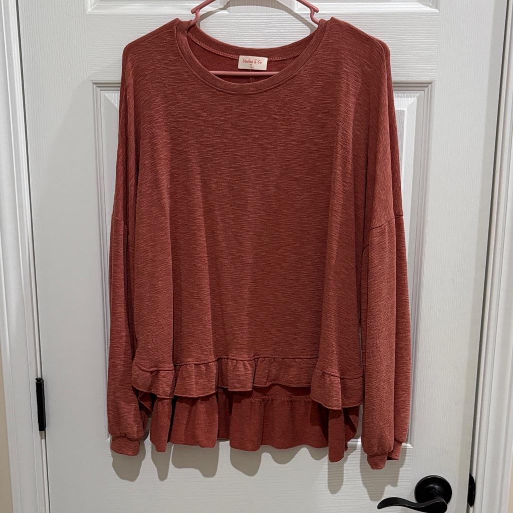 Rust Womens Sweatshirt By Hailey  Co